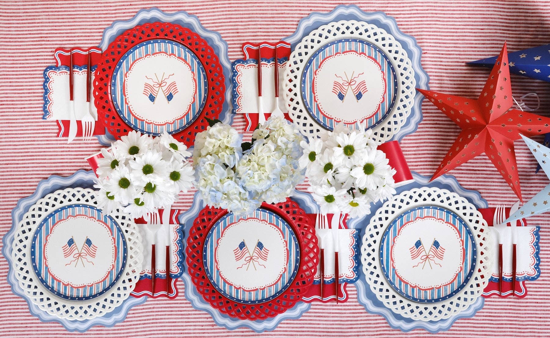 White Basketweave Paper Dinner Plates by Gatherings by Curated Paperie at Confetti Gift and Party Tuscaloosa Alabama