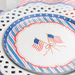 White Basketweave Paper Dinner Plates by Gatherings by Curated Paperie at Confetti Gift and Party Tuscaloosa Alabama