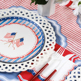 White Basketweave Paper Dinner Plates by Gatherings by Curated Paperie at Confetti Gift and Party Tuscaloosa Alabama
