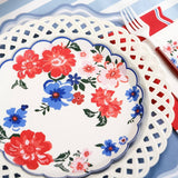 White Basketweave Paper Dinner Plates by Gatherings by Curated Paperie at Confetti Gift and Party Tuscaloosa Alabama