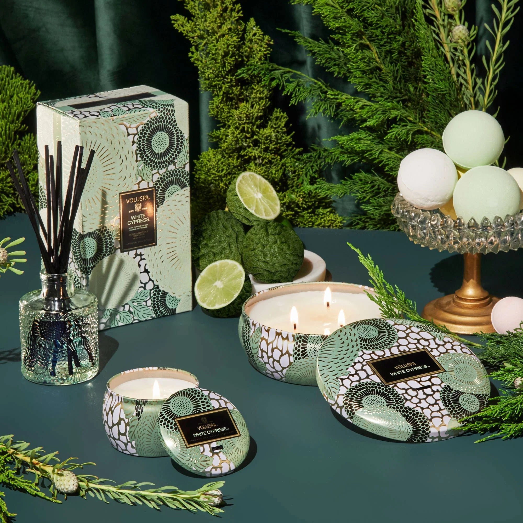 White Cypress 3W Tin by Voluspa at Confetti Gift and Party
