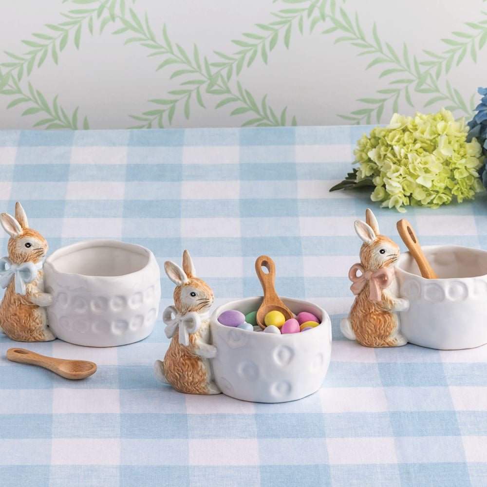 White Easter Bunny Dish by Mud Pie at Confetti Gift and Party Tuscaloosa Alabama