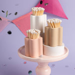 White Flower Vessel with White Matchsticks by Enlighten the Occasion at Confetti Gift and Party