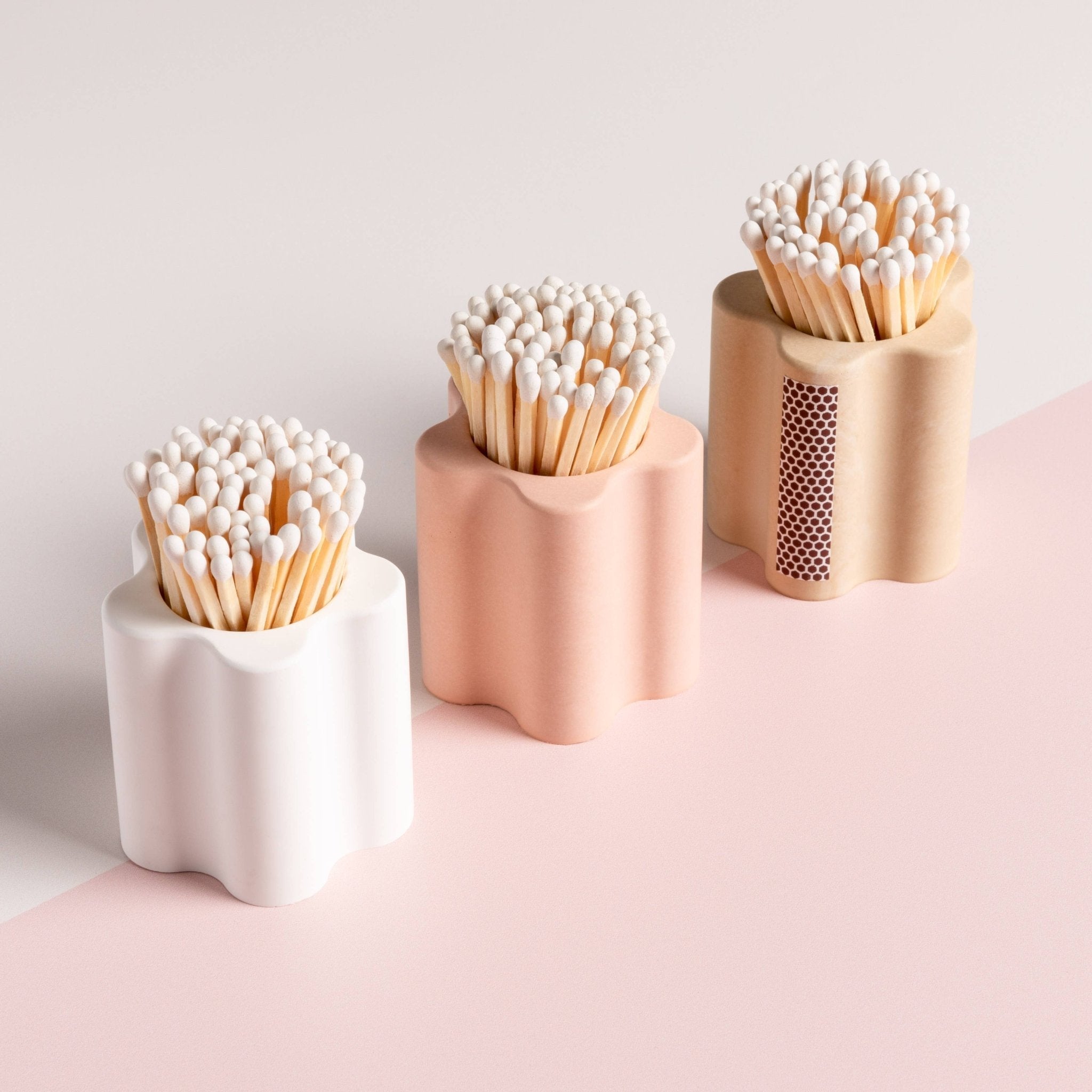 White Flower Vessel with White Matchsticks by Enlighten the Occasion at Confetti Gift and Party