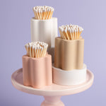 White Flower Vessel with White Matchsticks by Enlighten the Occasion at Confetti Gift and Party