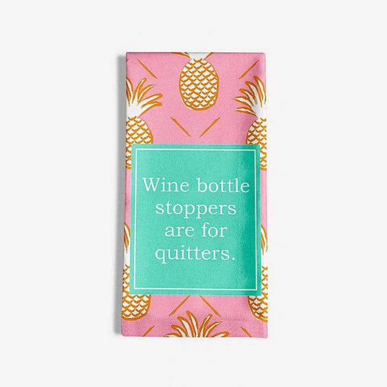 Wine Bottle Toppers Hostess Towel by Clairebella at Confetti Gift and Party