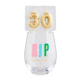 Wine Glass & Candle Set by Mud Pie at Confetti Gift and Party Tuscaloosa Alabama