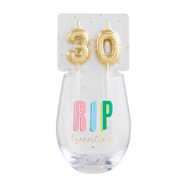 Wine Glass & Candle Set by Mud Pie at Confetti Gift and Party Tuscaloosa Alabama