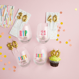 Wine Glass & Candle Set by Mud Pie at Confetti Gift and Party Tuscaloosa Alabama