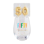 Wine Glass & Candle Set by Mud Pie at Confetti Gift and Party Tuscaloosa Alabama