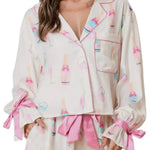 Wine Glass Two Piece Pajama Set by Aapparella at Confetti Gift and Party Tuscaloosa Alabama
