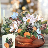 Winter Magnolia Pop Up Greeting Card by FreshCut Paper LLC at Confetti Gift and Party Tuscaloosa Alabama