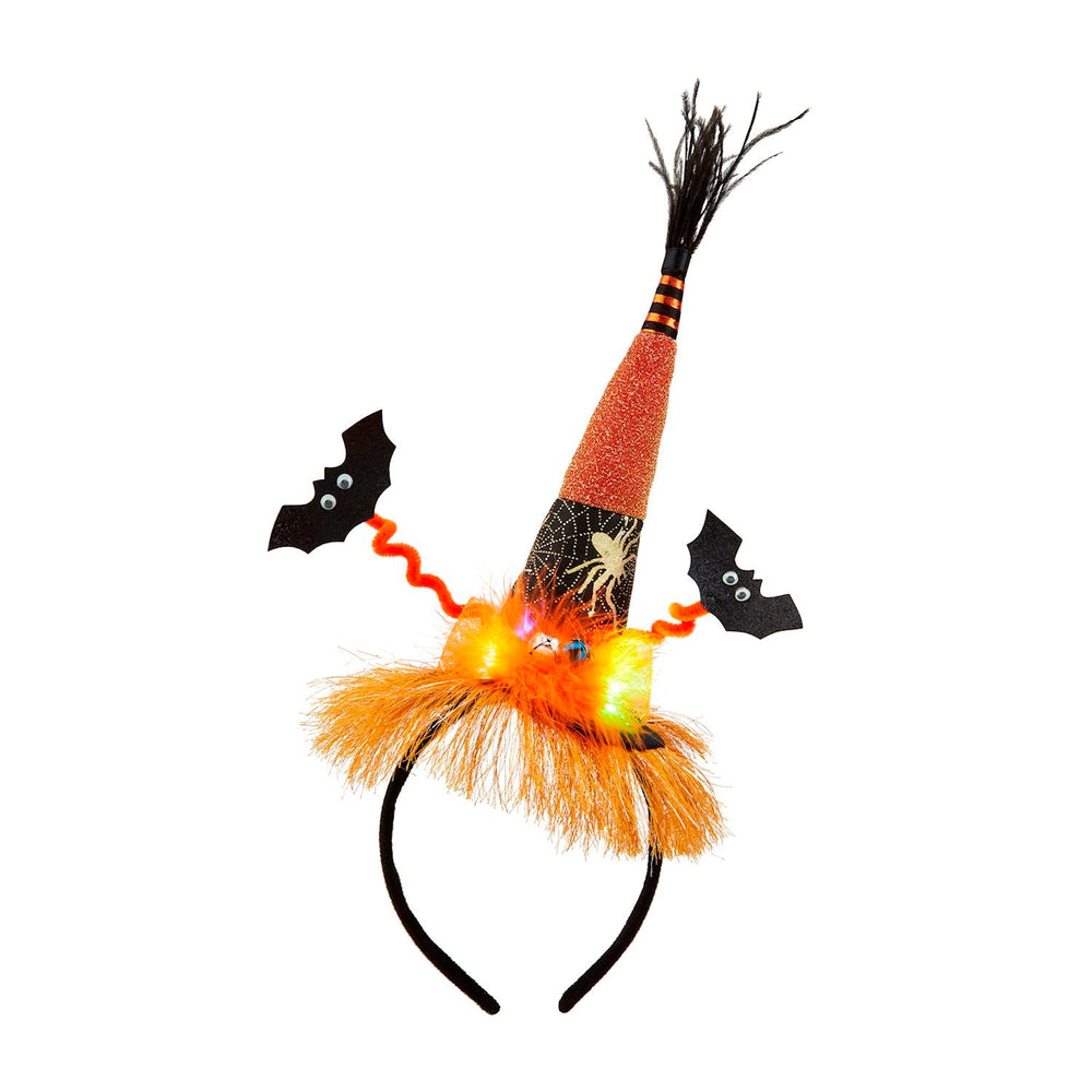 Witch Hat With Bats - Halloween Light Up Headband by Mud Pie at Confetti Gift and Party