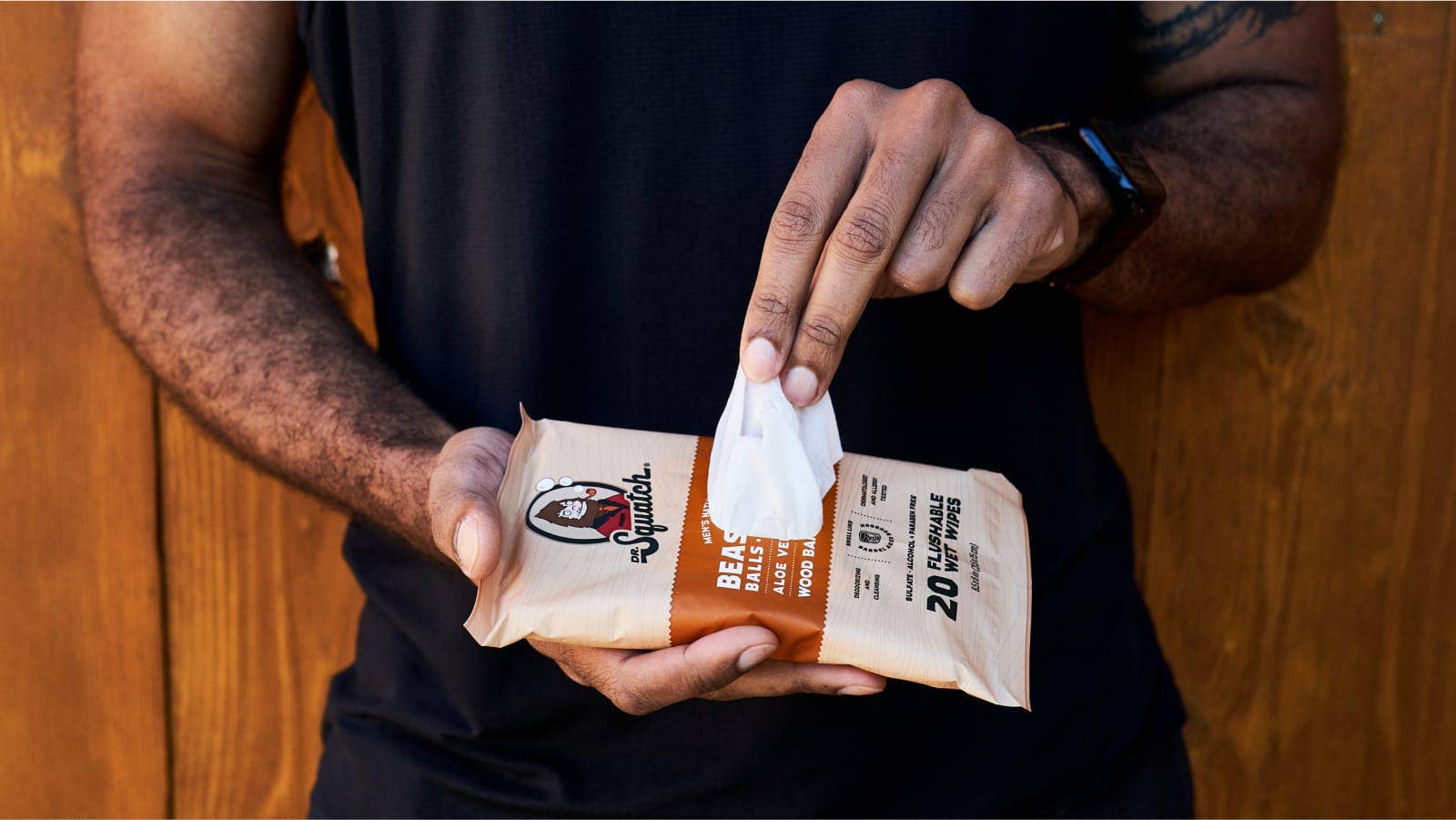 Wood Barrel Bourbon Wipes by Dr Squatch at Confetti Gift and Party Tuscaloosa Alabama