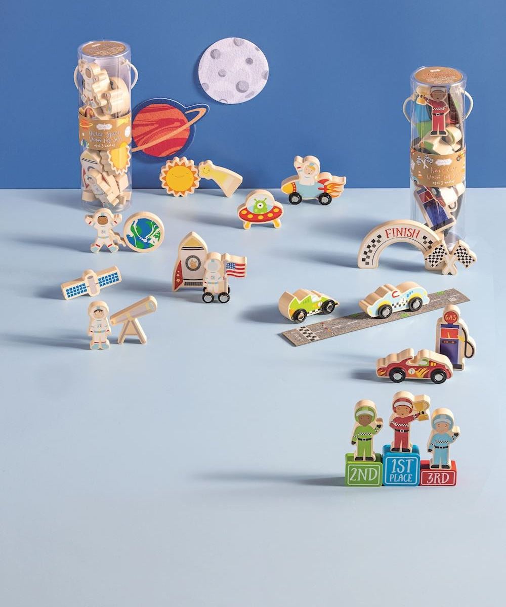 Wooden Space Toy Set – 13 - Piece Outer Space Play Set for Kids by Mud Pie at Confetti Gift and Party Tuscaloosa Alabama