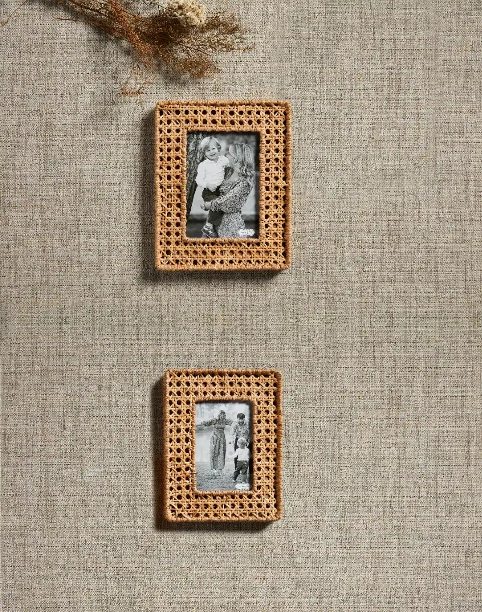 Woven Cane Frame by Mud Pie at Confetti Gift and Party Tuscaloosa Alabama