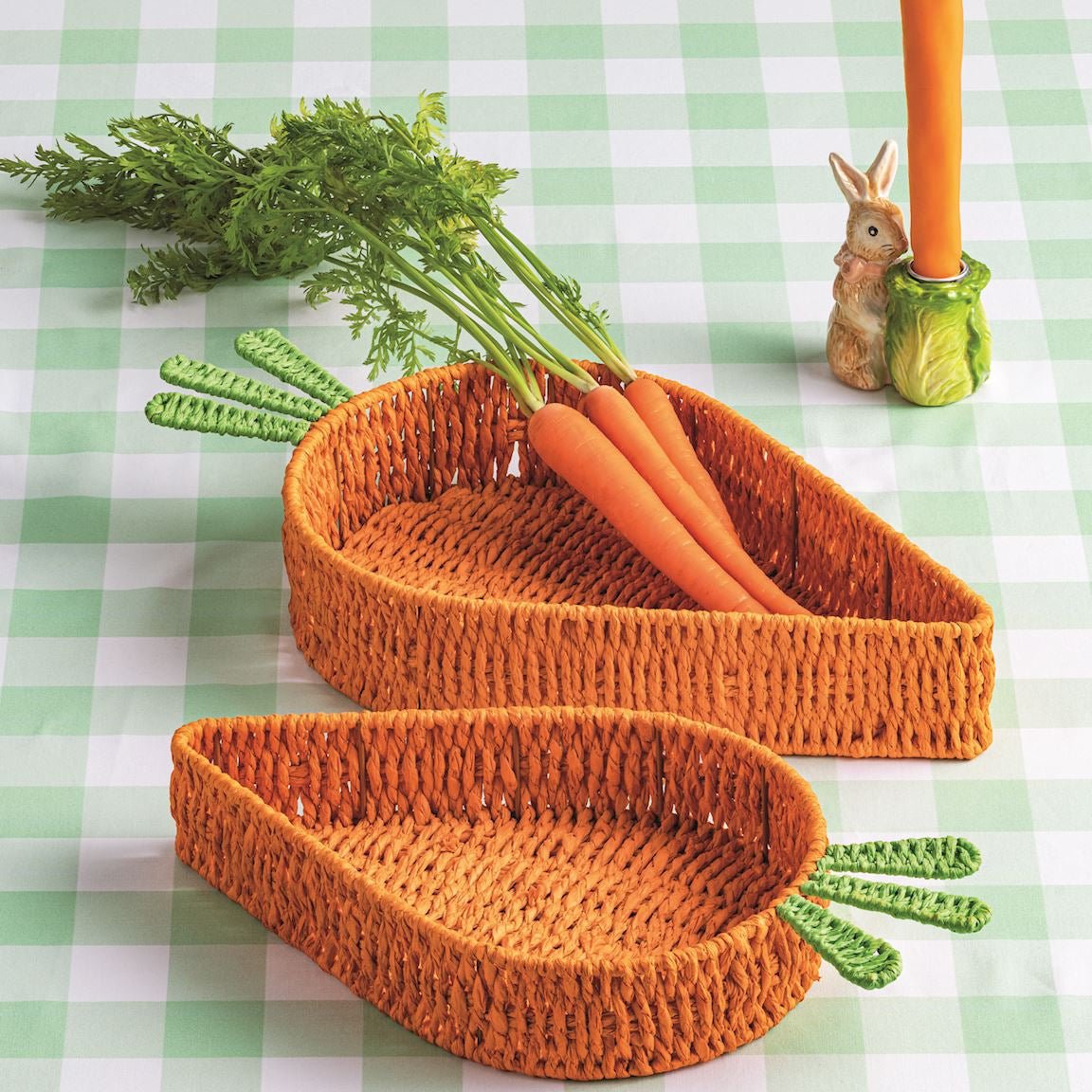 Woven Carrot Tray Set by Mud Pie at Confetti Gift and Party Tuscaloosa Alabama