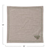 18" Square Cotton Linen Napkins w/Botanical Embroidery & French Knots - #confetti-gift-and-party #-Creative Co Op