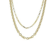  2 Strand, Gold Long and Short Box Chain, Gold Chunky Cable Chain Necklace - #confetti-gift-and-party #-Jane Marie