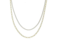  2 Strand, Silver Box Chain, Gold Paperclip Chain Necklace - #confetti-gift-and-party #-Jane Marie