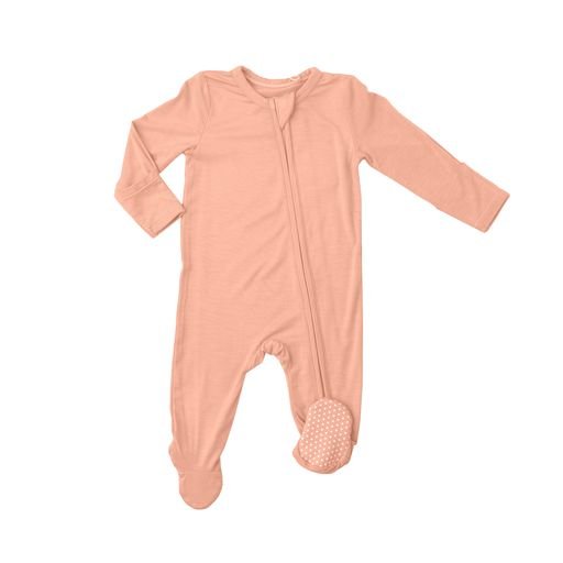 2 Way Ruffle Zipper Footie-Peach Nectar - #confetti-gift-and-party #-Angel Dear