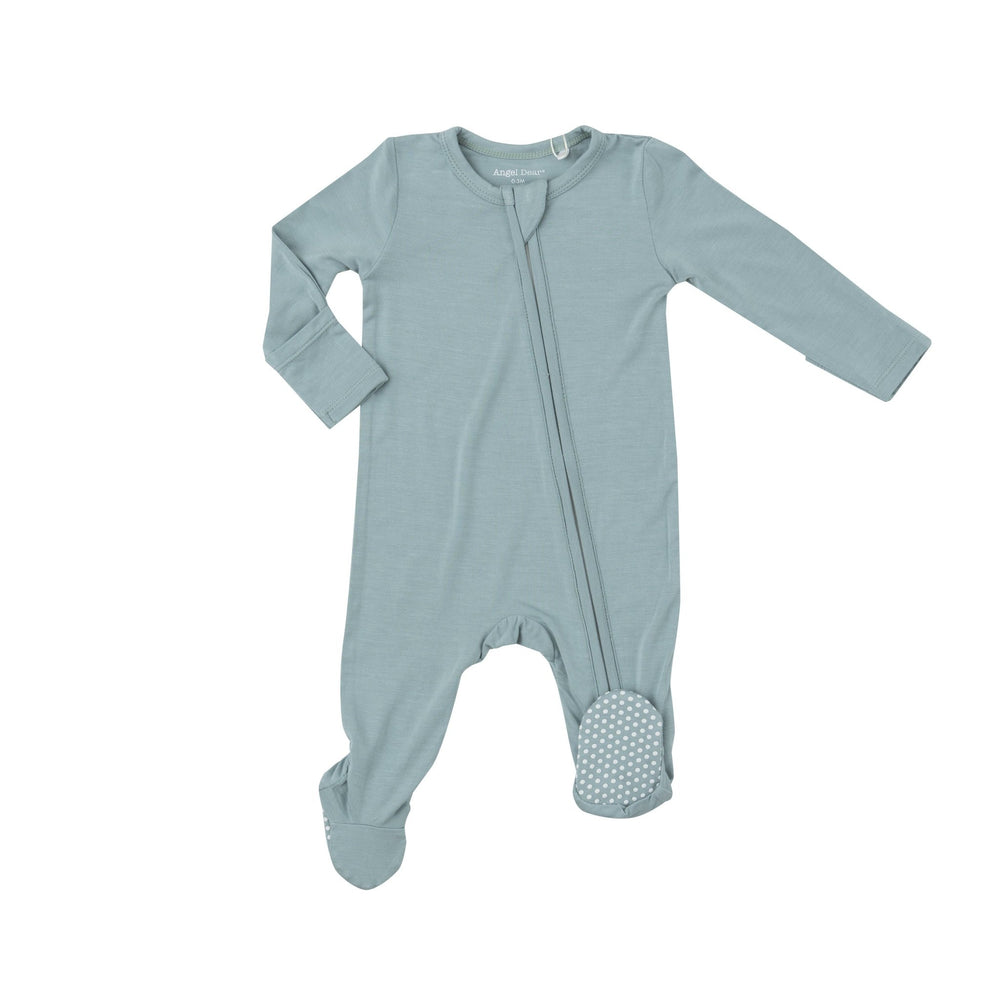 2 Way Zipper Footie - Grey Mist Solid - #confetti-gift-and-party #-Angel Dear