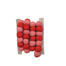  72" Handmade Wool Felt Ball Garland, Pink & Red - #confetti-gift-and-party #-Creative Co Op