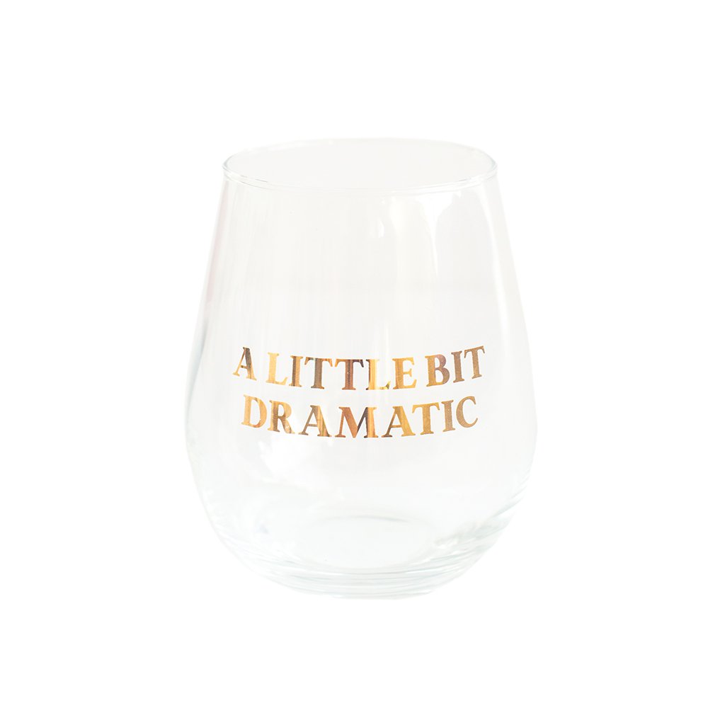 A Little Bit Dramatic Wine Glass - #confetti-gift-and-party #-Jollity & Co. + Daydream Society