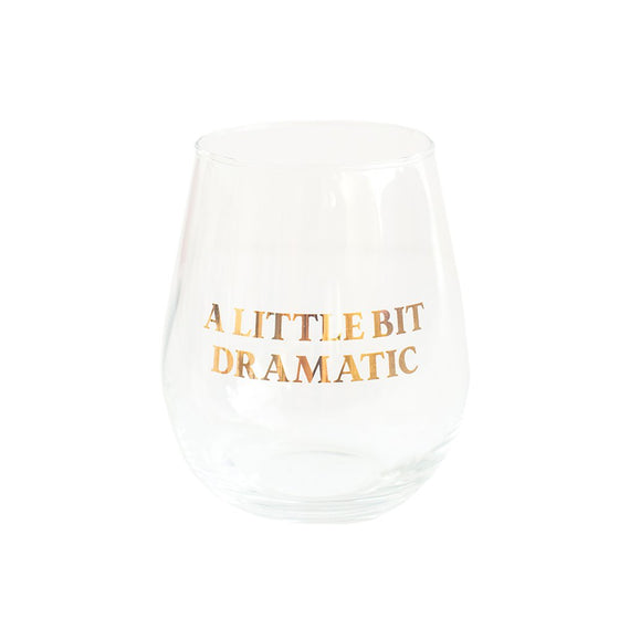 A Little Bit Dramatic Wine Glass - #confetti-gift-and-party #-Jollity & Co. + Daydream Society