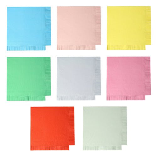 Assorted Bright Small Napkins Meri MeriConfetti Interiors