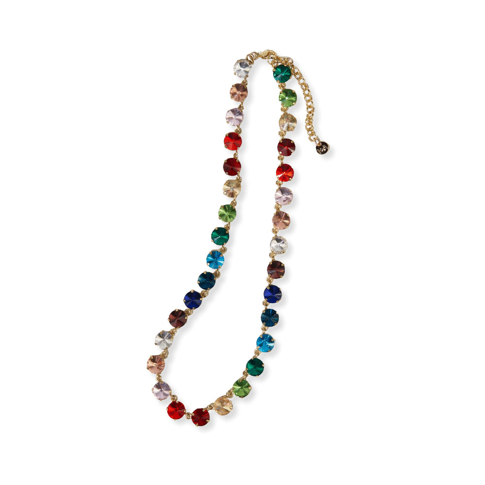 Aurora Medium Round Stone Prism Necklace - Rainbow - #confetti-gift-and-party #-Ink + Alloy