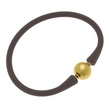  Bali 24K Gold Plated Ball Bead Silicone Bracelet Chocolate Brown - #confetti-gift-and-party #-CANVAS Style