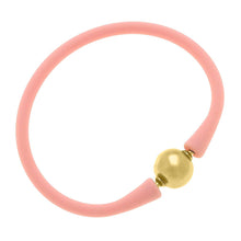  Bali 24K Gold Plated Ball Bead Silicone Bracelet Light Pink - #confetti-gift-and-party #-CANVAS Style