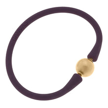  Bali 24K Gold Plated Ball Bead Silicone Bracelet Plum - #confetti-gift-and-party #-CANVAS Style