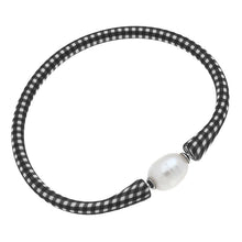  Bali Freshwater Pearl Silicone Bracelet Black Gingham - #confetti-gift-and-party #-CANVAS Style