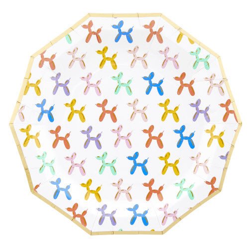 Balloon Dog Pattern Plates - #confetti-gift-and-party #-Slant