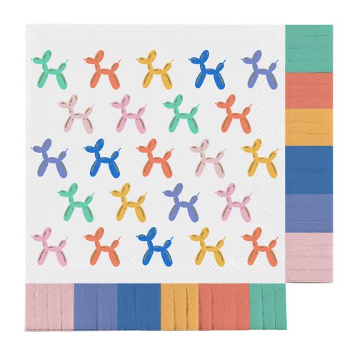 Balloon Dogs Fringe Napkins - #confetti-gift-and-party #-Slant