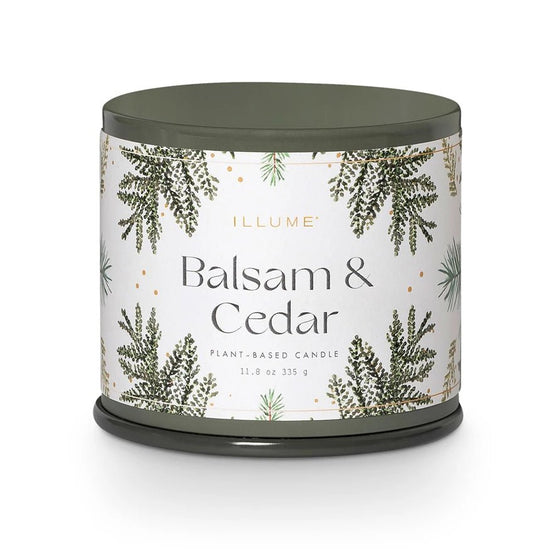 Balsam & Cedar Large Vanity Tin Candle - #confetti-gift-and-party #-Illume