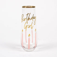  Birthday Girl Stemless Champagne Glass - Confetti Interiors-8 Oak Lane