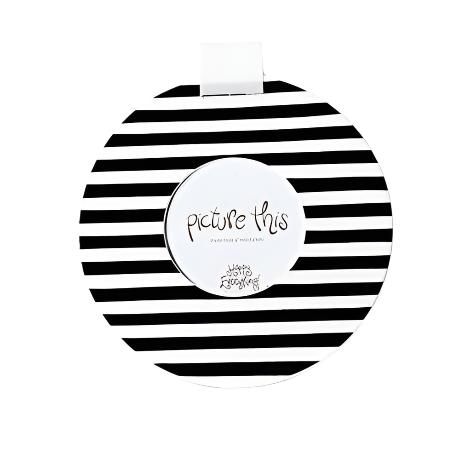 Black Medium Stripe Mini 8.5 Round Frame by Happy Everything at Confetti Gift and Party