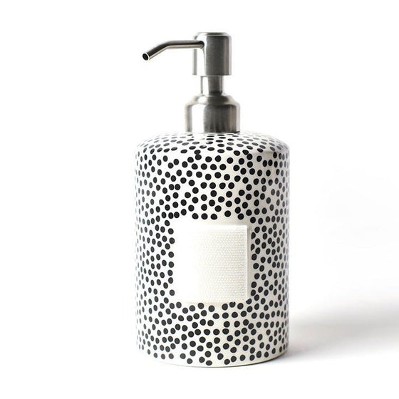 Black Small Dot Mini Cylinder Soap Pump by Happy Everything at Confetti Gift and Party