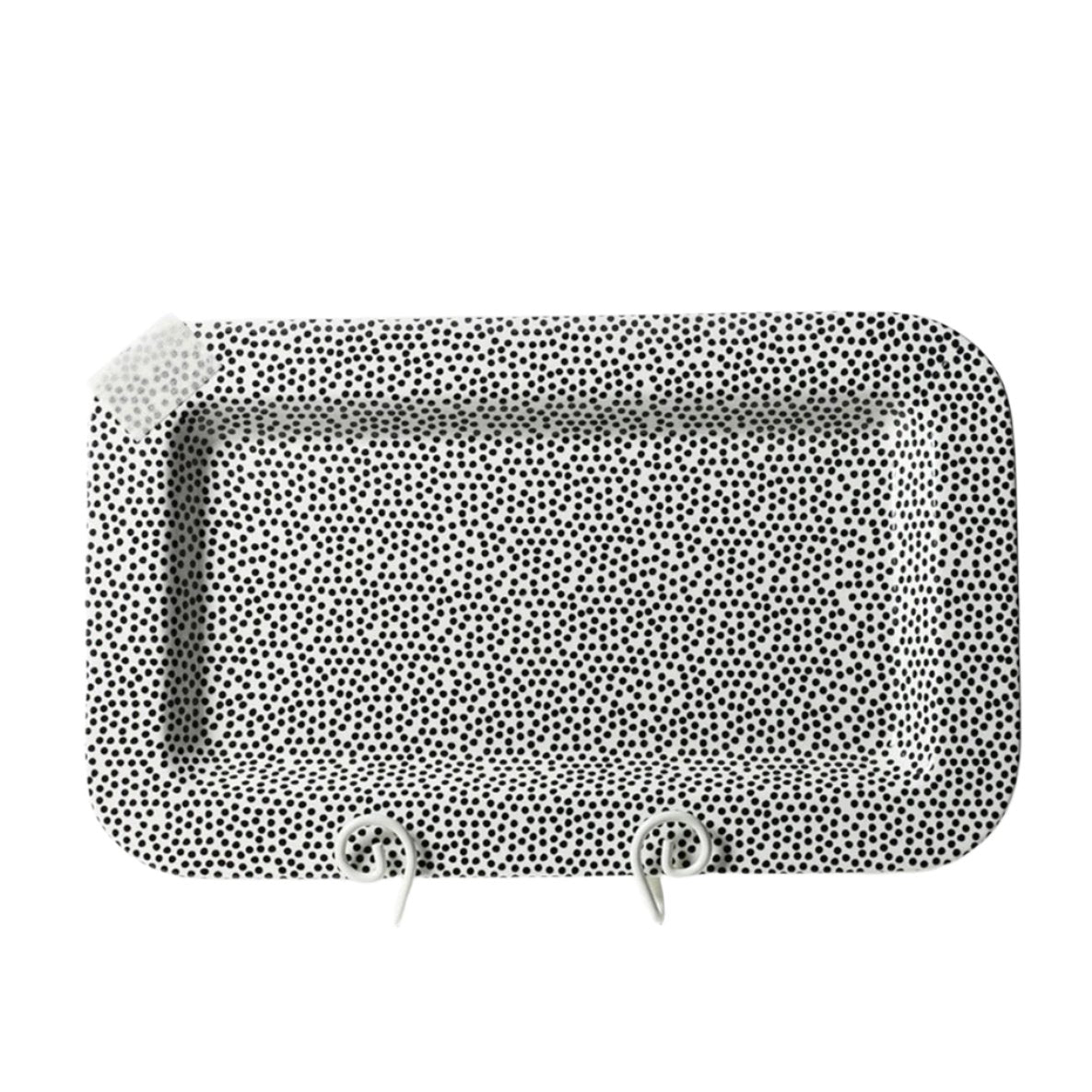 Black Small Dot Mini Entertaining Platter by Happy Everything at Confetti Gift and Party