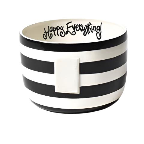 Black Stripe Happy Everything Big Bowl - #confetti-gift-and-party #-Happy Everything