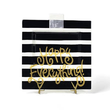  Black Stripe Happy Everything Big Square Platter by Happy Everything at Confetti Gift and Party