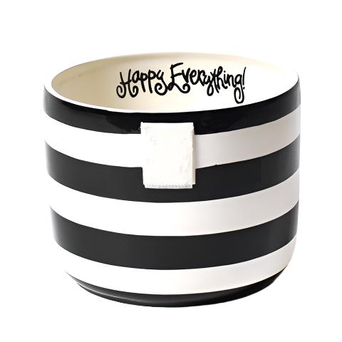 Black Stripe Happy Everything Mini Bowlby Happy Everything at Confetti Gift and Party