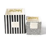 Black Stripe Medium Mini Nesting Cube by Happy Everything at Confetti Gift and Party