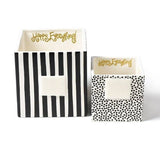 Black Stripe Medium Mini Nesting Cube by Happy Everything at Confetti Gift and Party