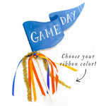 Blue Game Day Football Party Pennant - #confetti-gift-and-party #-Cami Monet