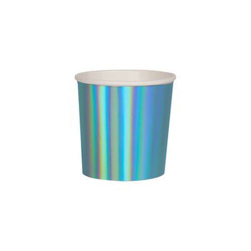 Blue Holographic Tumbler Cups - #confetti-gift-and-party #-Meri Meri