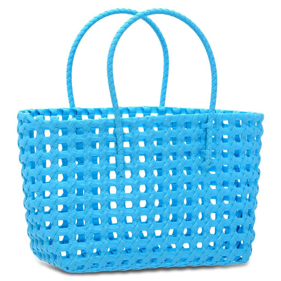 Blue Woven Tote - Large by Iscream at Confetti Gift and Party